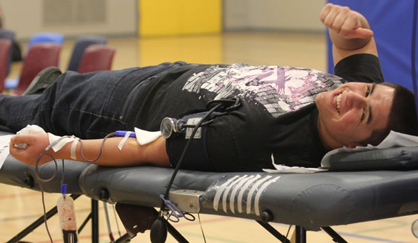 Donating blood, saving lives