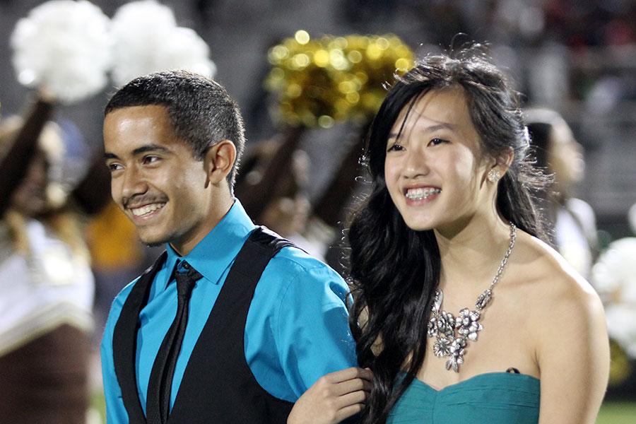 Homecoming court representatives Andres Andrade and Alison Ho. 