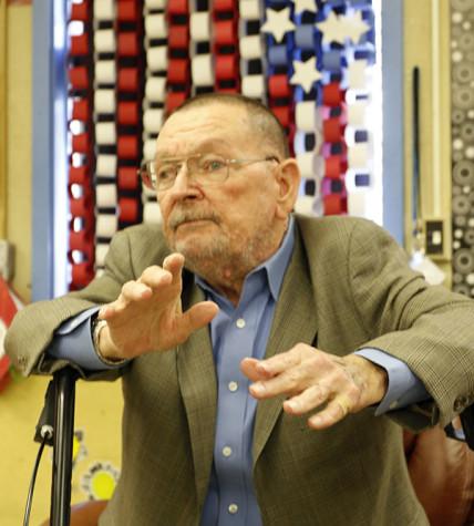 Richard Pittman, who received the Medal of Honor for his efforts in the Vietnam War, spoke to John Tyler Elementary students March 19 about his experiences after the war. 