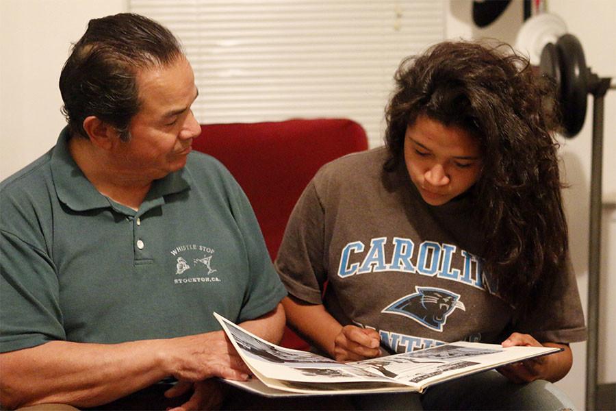 Senior Zariah Gonzales and her father, Manuel Gonzales, share a close bond. He keeps a watchful eye over her but still lets her experience her teenage years. Her father has supported her all throughout high school with football, wrestling, and also maintaining grades.