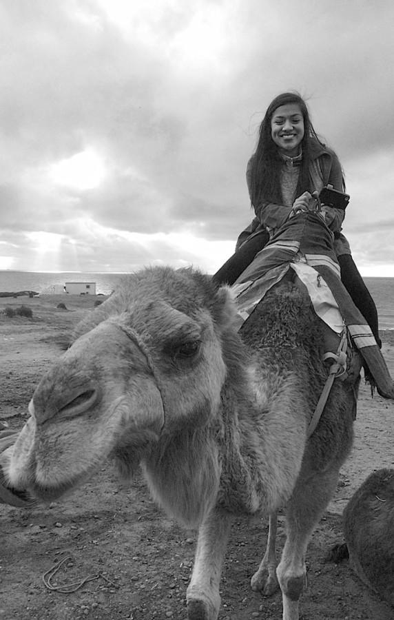 In May, Gonzalez-Coria spent a weekend in Tangiers where she rode
Sabrina the camel.