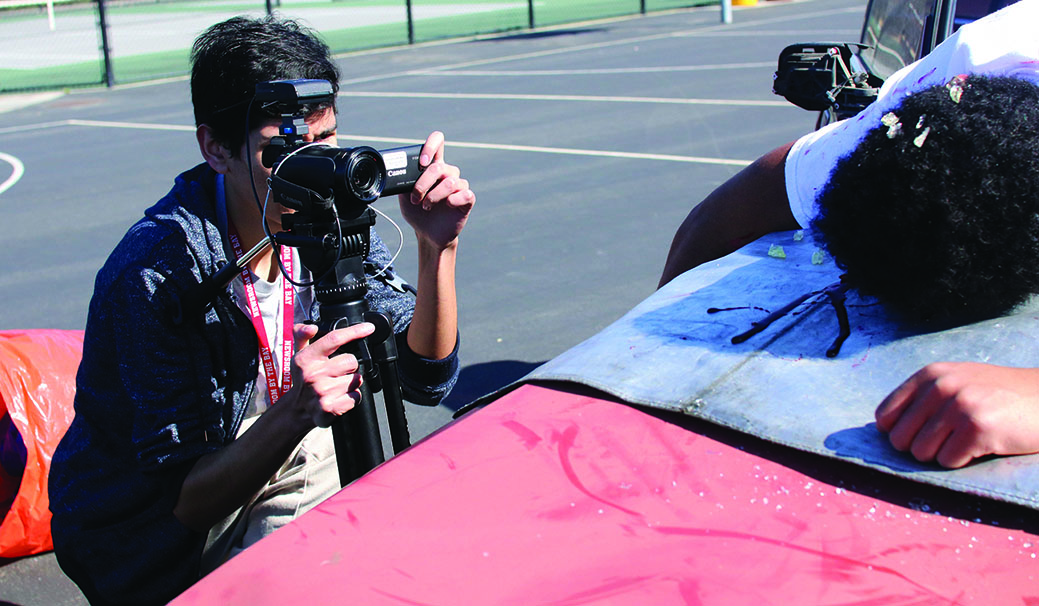 Stagg Line web editor Jefferson Leiva took charge as production leader capturing the event on video. The team of four had to remain on campus more than 30 straight hours to complete the job.