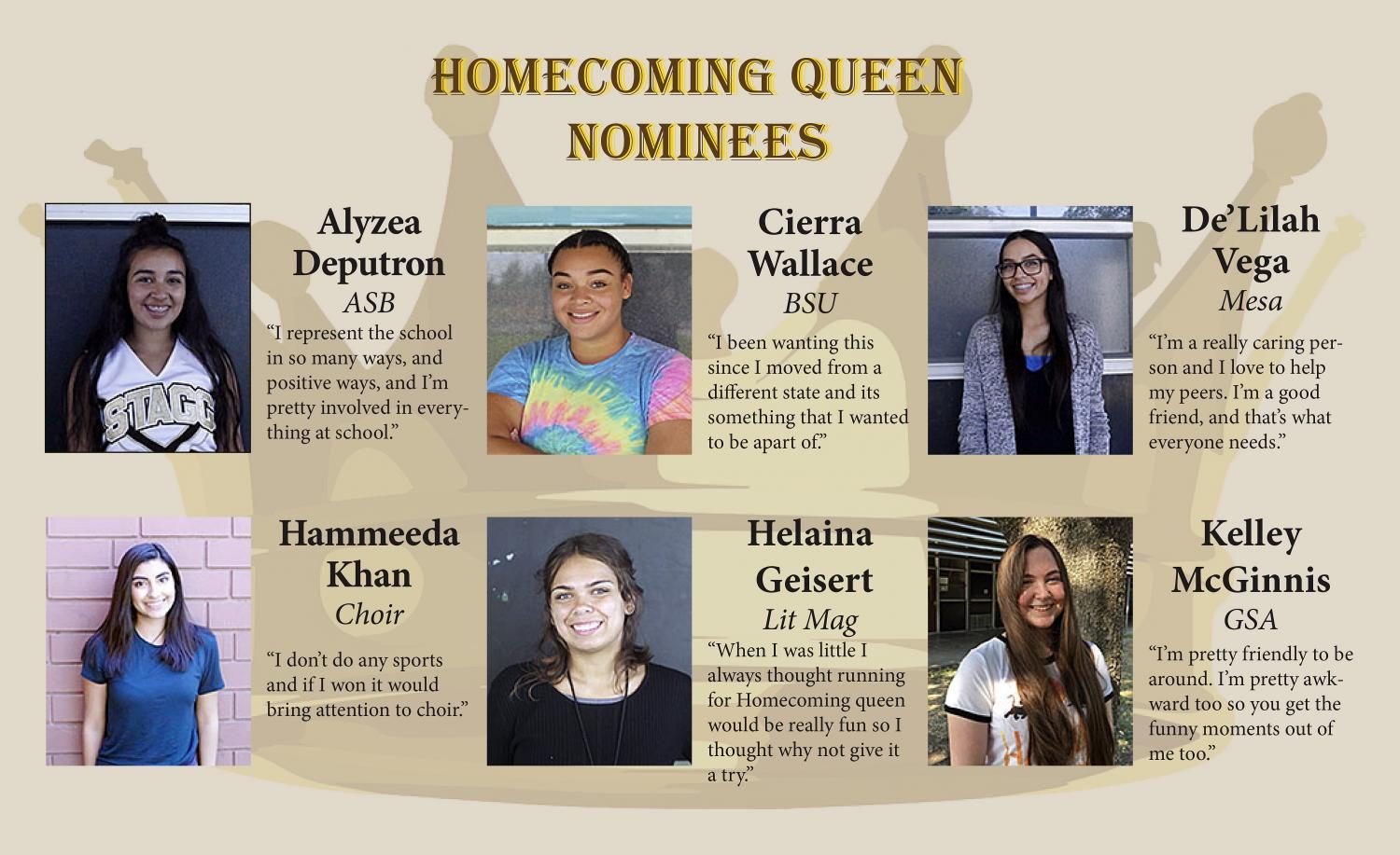 Homecoming Queen Nominees for 2017