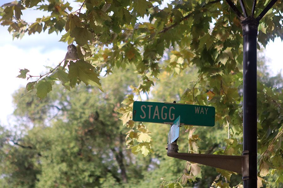 At UOP, theres a street named after Amos Alonzo Stagg. He was the first coach of the football team there and invented the letter man jacket. 
