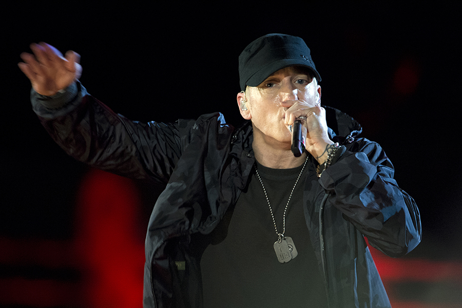 Eminem performs during The Concert for Valor in Washington, D.C. Nov. 11, 2014. DoD News photo by EJ Hersom