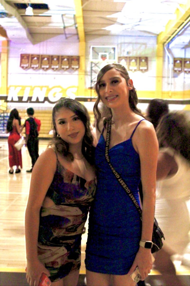 Seniors Giavonna Naval and Maria Vargas-Terrones enjoying their time together at the dance.